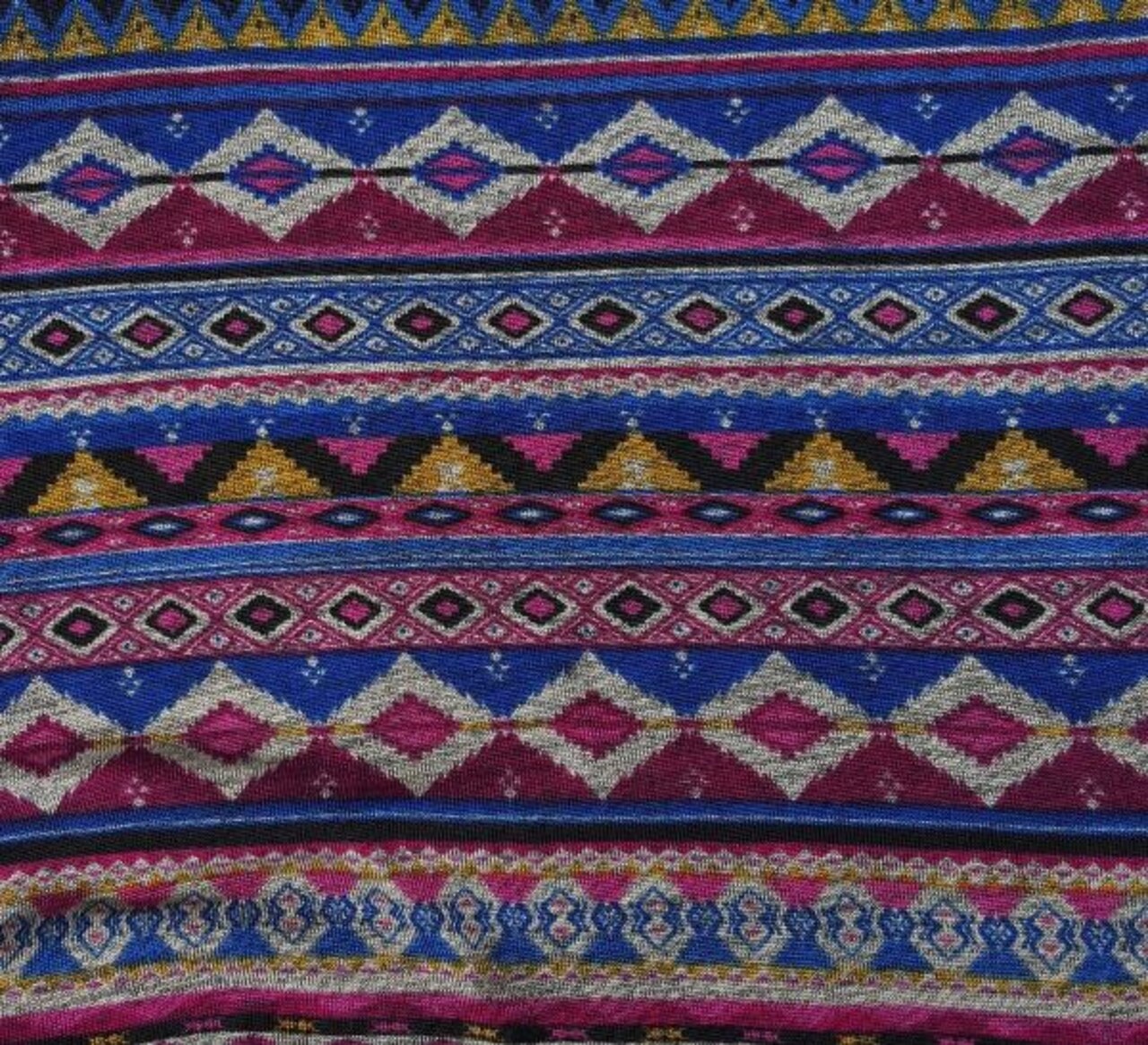 1 Yard Novelty Tribal Print 2 Polyester Spandex Fabric Colorful Stretch Knit